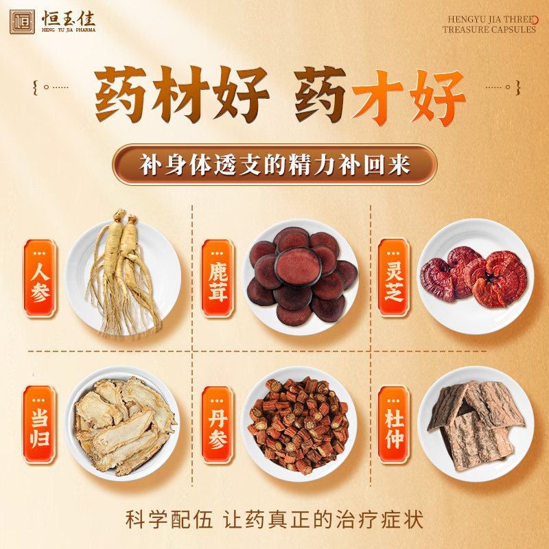 Sanbao Capsules 0.3g*24 capsules/box to nourish the kidneys, strengthen yang and treat impotence and premature ejaculation