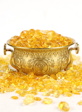 人造水晶其他天然黄水晶装饰摆件