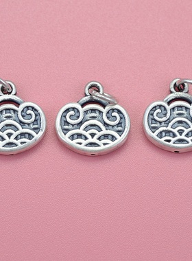 情侣银饰999足银配件项坠/吊坠