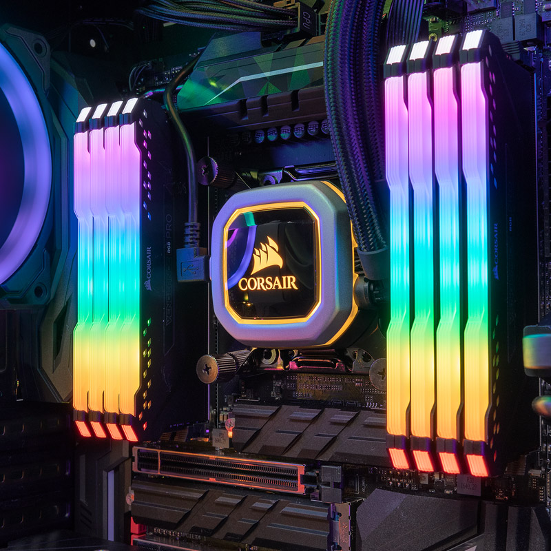 海盗船复仇者DDR4 16G 3200 3600 RGB台式机电脑马甲超频内存条8g
