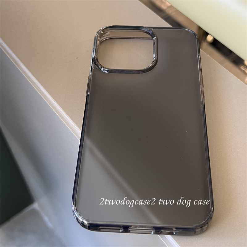 15/16pro16plus石墨灰黑酷黑防油12/13/14promax11耐脏磨砂亚克力透黑软边中性百搭xr7pSE2暗紫色新款手机壳 - 图0