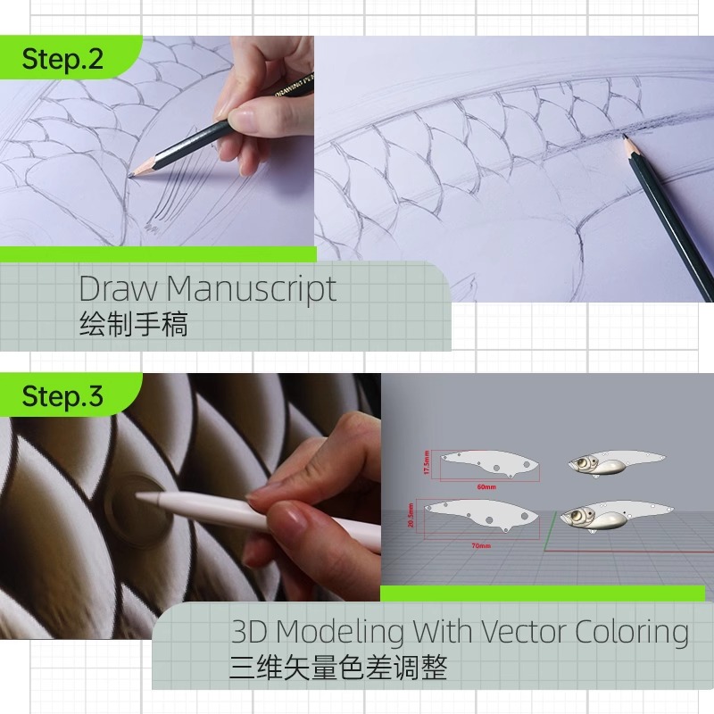 大河奔流小蛇活鱼涂装实战装X系列远投路亚饵3D打印仿生金属VIB - 图1