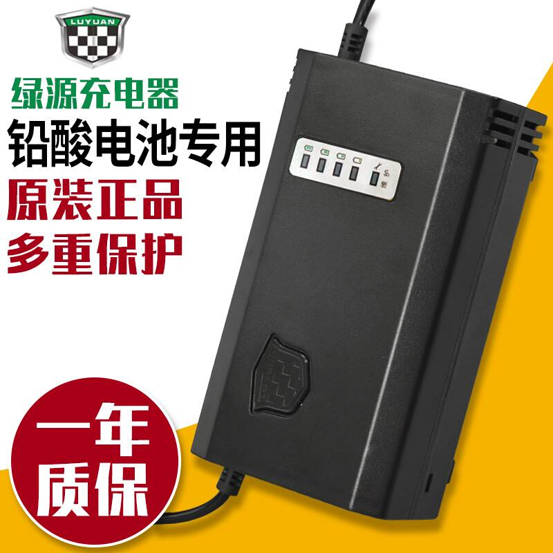 绿源原装电动车电瓶充电器48V60V72V-20E30E40E50E-2T原厂配件 - 图0