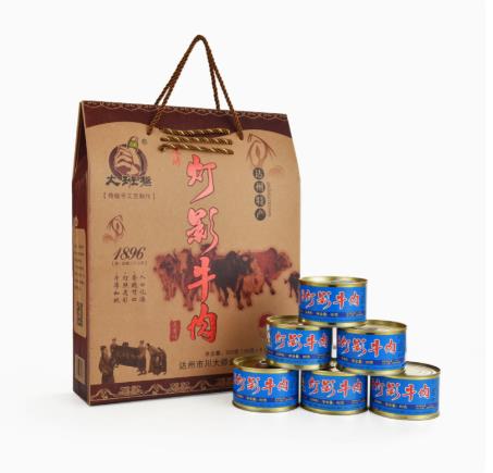 大班指牛皮纸灯影牛肉片礼盒装60g*5罐头原味四川达州特产送礼