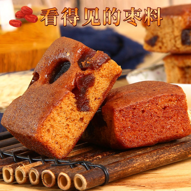 老北京枣糕面包整箱早餐红枣泥糕点老年人健康手工糕点心休闲食品 - 图2