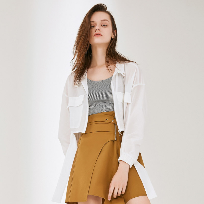 艾格2023夏季新款修身条纹潮针织衫 艾格旗舰背心吊带