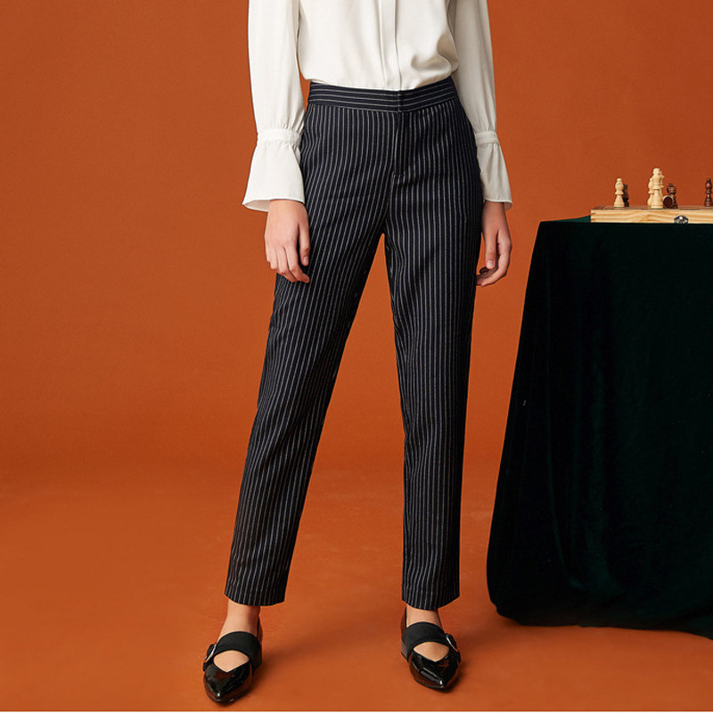 艾格2023夏季新款女装时尚休闲裤子 艾格旗舰休闲裤