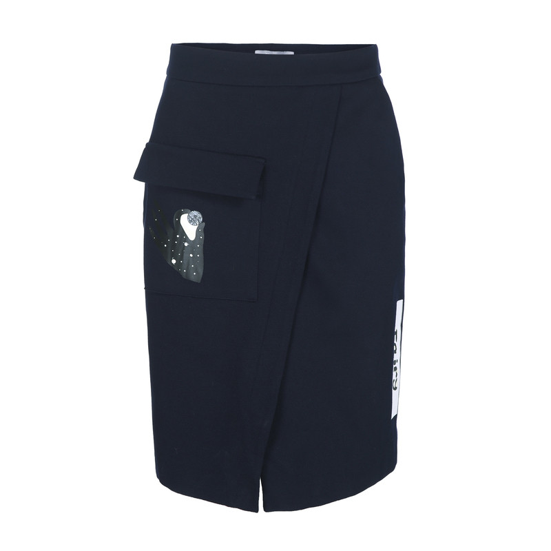 艾格2023夏季新款时尚口袋半身裙子 艾格旗舰半身裙