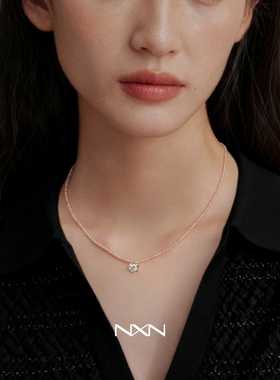 香槟色水晶串珠项链女款2025新款高级感轻奢小众锁骨链气质大气