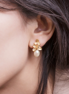 JCJ小众个性花朵珍珠戒指