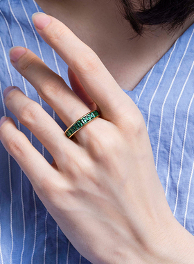 JCJ时装珠宝公主方锆石排戒