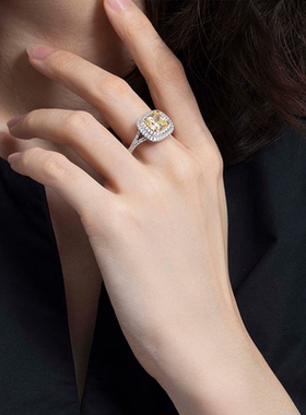 jcj时装珠宝黄色锆石戒指