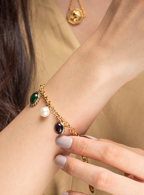 jcj时装宝石手链高级简约时尚