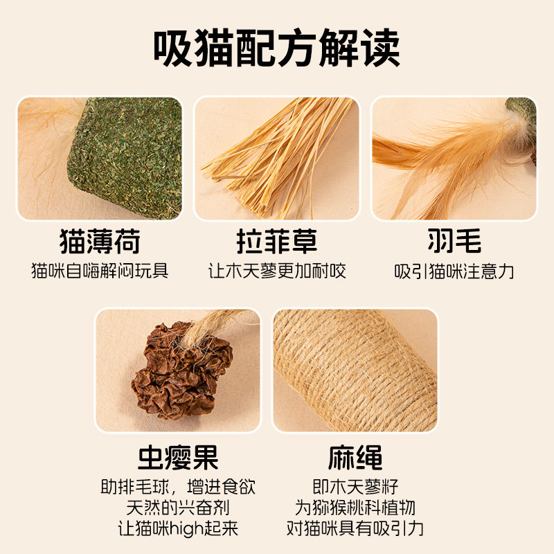 超大猫薄荷木天蓼磨牙棒猫玩具逗猫棒猫咪宠物用品自嗨解闷猫草球,淘宝优惠券,粉丝福利购,淘宝优惠卷