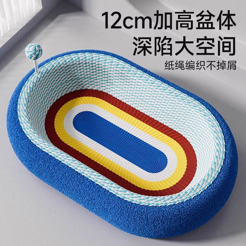 猫窝猫抓板一体四季通用猫床超大号尺寸剑麻耐磨不掉屑猫咪睡窝盆 - 图3