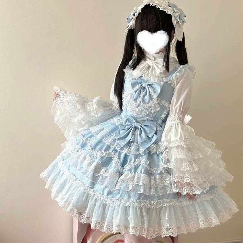 韩菇凉~原创设计Lolita洋装华丽花嫁jsk吊带连衣裙女,淘宝优惠券,粉丝福利购,淘宝优惠卷