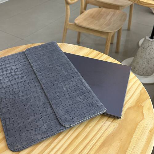 MacBook内胆包pro14寸皮革适用苹果air13防摔保护套简约华为笔记本电脑包女 - 图2