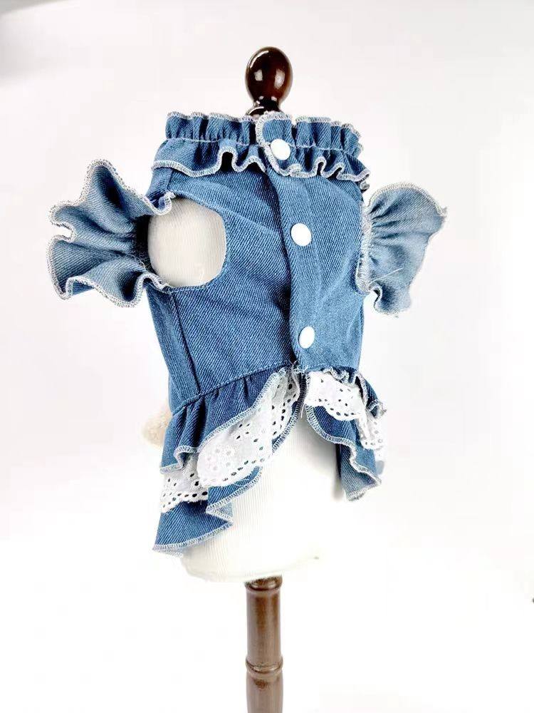 宠物狗狗衣服巨贵萨摩耶金毛阿拉斯加中大型犬大狗牛仔背心裙春夏,淘宝优惠券,粉丝福利购,淘宝优惠卷