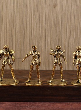 纯铜十二黄金圣斗士人物雕像摆件