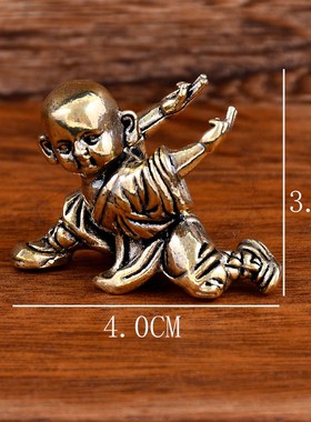 一套功夫小和尚纯铜河南旅游纪念