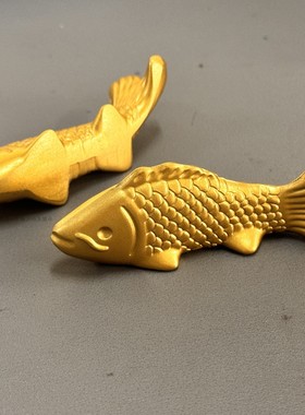 金属小黄鱼摆件金色鲤鱼造景道具