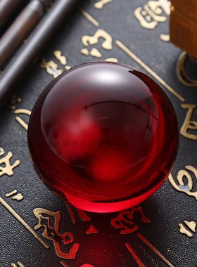 3个鸿运珠红色水晶球出厂价