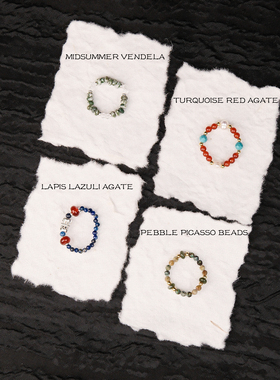 复古个性串珠指环|弹力线可调