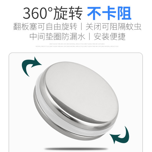 洗脸盆下水器漏水塞洗手池面盆翻盖塞子橡胶密封圈台盆翻板配件 - 图1