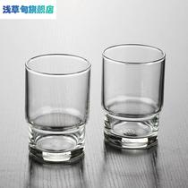 Toilet cup holder wall-mounted standard mug glass frosted mouth cup full copper transparent toothbrushing cup ceramic gargling cup