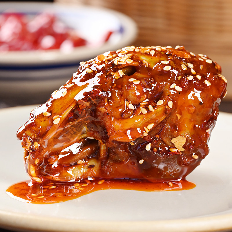 殷掌柜成都麻辣兔头160g/袋四川特产老妈兔头零食兔肉冷吃兔,淘宝优惠券,粉丝福利购,淘宝优惠卷