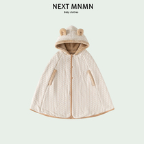 UK NEXT MNMN winter plus suede thickened long style cloak male and female baby cloak cartoon out to wear shawl 1