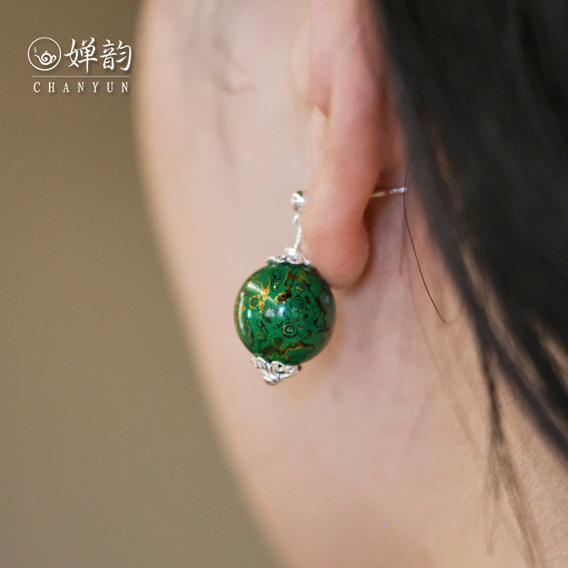 婵韵 林剑军黑檀木大漆绿紫彩漆耳坠耳饰首饰复古家用茶具配件,淘宝优惠券,粉丝福利购,淘宝优惠卷