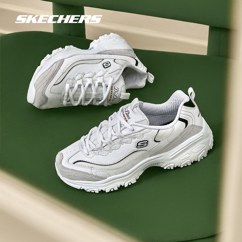 斯凯奇摩卡熊2代丨小白鞋女2025新款爆款老爹鞋运动学院风小白鞋