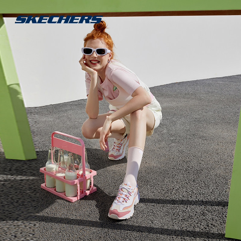 斯凯奇官方outlet 小冰熊女鞋时尚新款老爹鞋子厚底熊猫鞋运动鞋