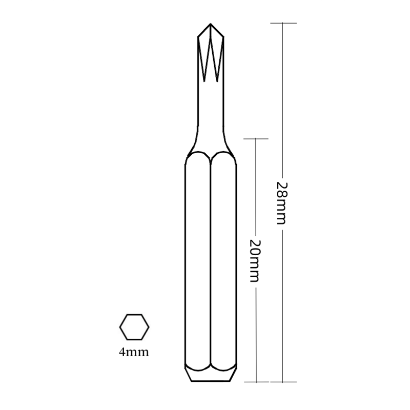 10支装C4mm批头小米米家wowstick通用进口S2铬钼钢高硬度磁性起子 - 图2