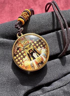 新款五爷双面款圆形唐卡吊坠项链景区同款礼品纪念品正反面一样