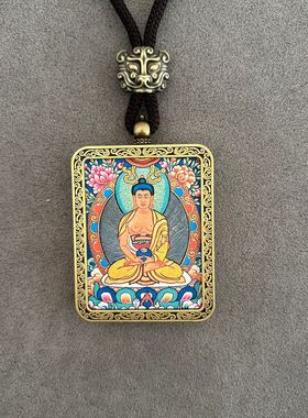 新款西藏藏族十二生肖唐卡吊坠项链带绳子景区同款节日礼物礼品潮