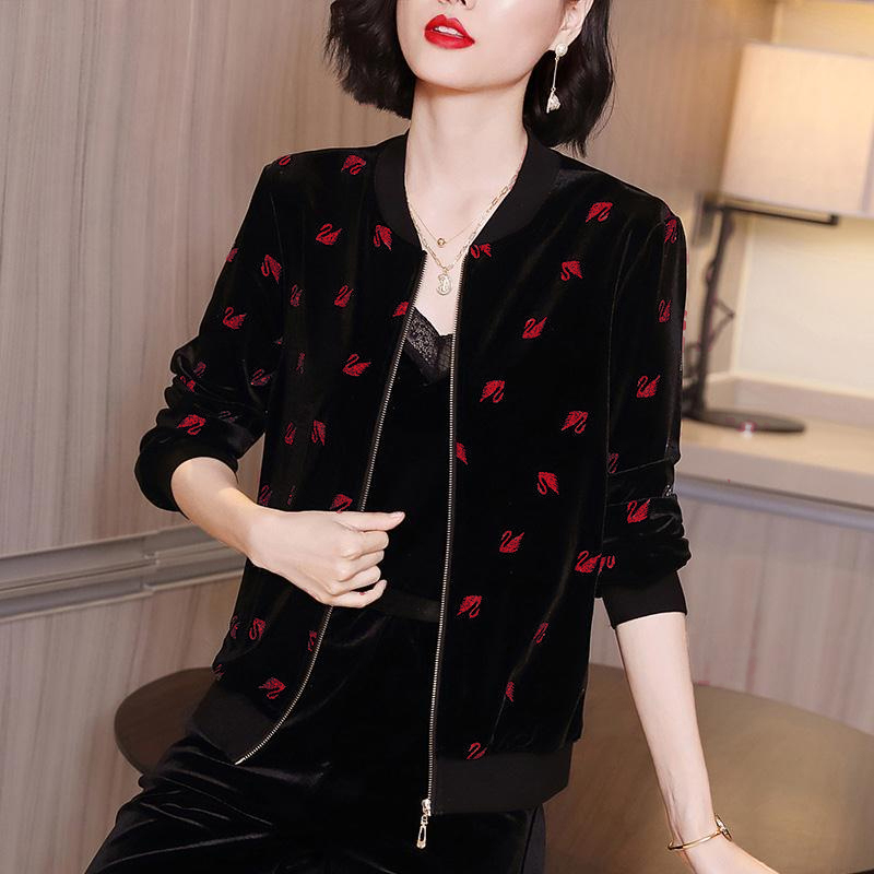 清仓捡漏亏本特价处理~休闲金丝绒外套女春秋季女装新款衣服韩版 - 图0