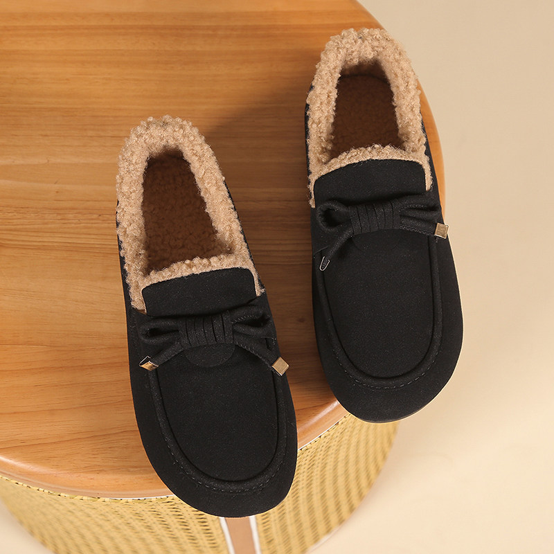 棉鞋女2025秋冬季豆豆鞋女加绒保暖休闲鞋平底懒人鞋一脚蹬女棉鞋,淘宝优惠券,粉丝福利购,淘宝优惠卷