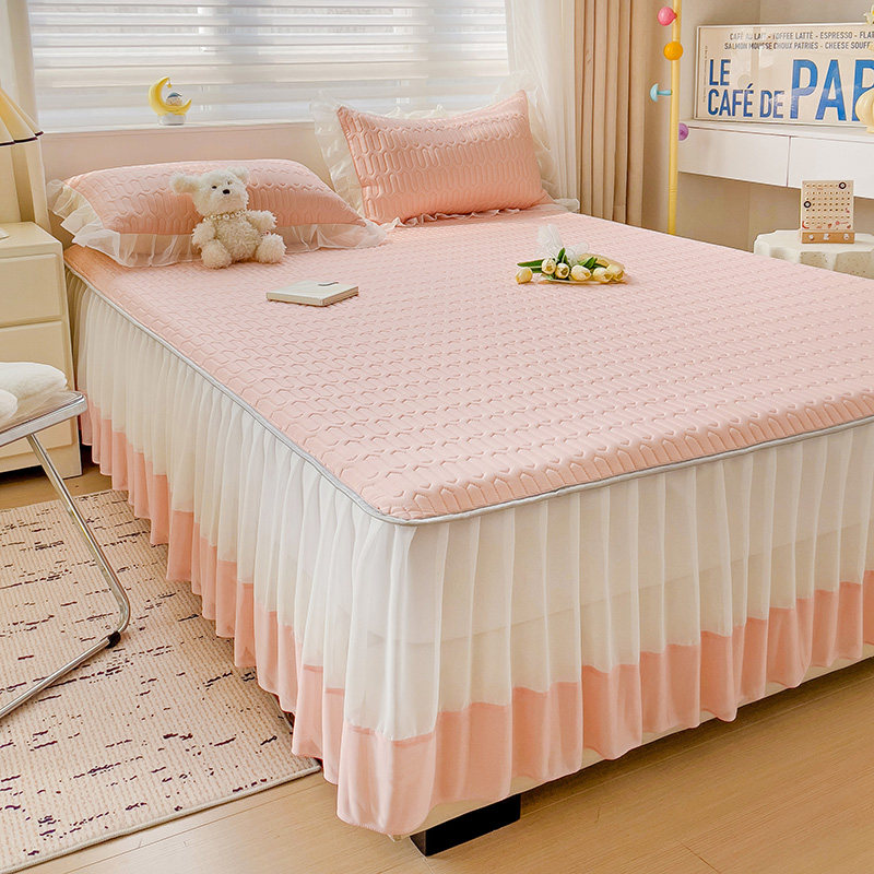 订做定制蕾丝花边床裙乳胶凉席冰丝席榻榻米大炕空调席子100*135,淘宝优惠券,粉丝福利购,淘宝优惠卷