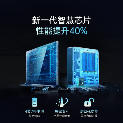 柜子暗装免打孔抽屉锁电子智能感应鞋柜 储物柜双开门衣柜隐形锁 - 图1