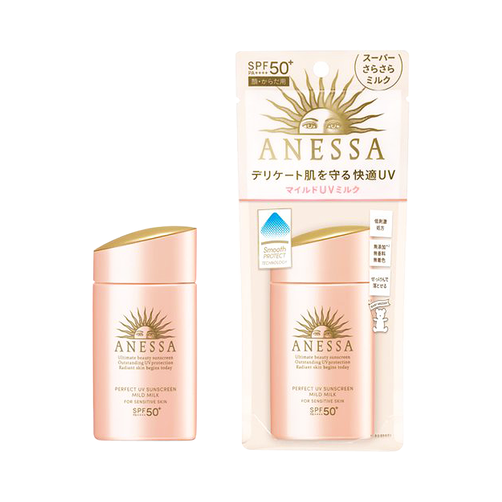 ANESSA安耐晒敏感肌可用粉金瓶防晒霜 SPF50 PA++++ 60ml-图1