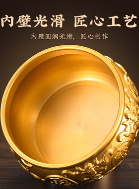 黄铜香炉供奉炉家用室内沉香烧香焚香檀香炉佛前上香炉聚宝盆摆件