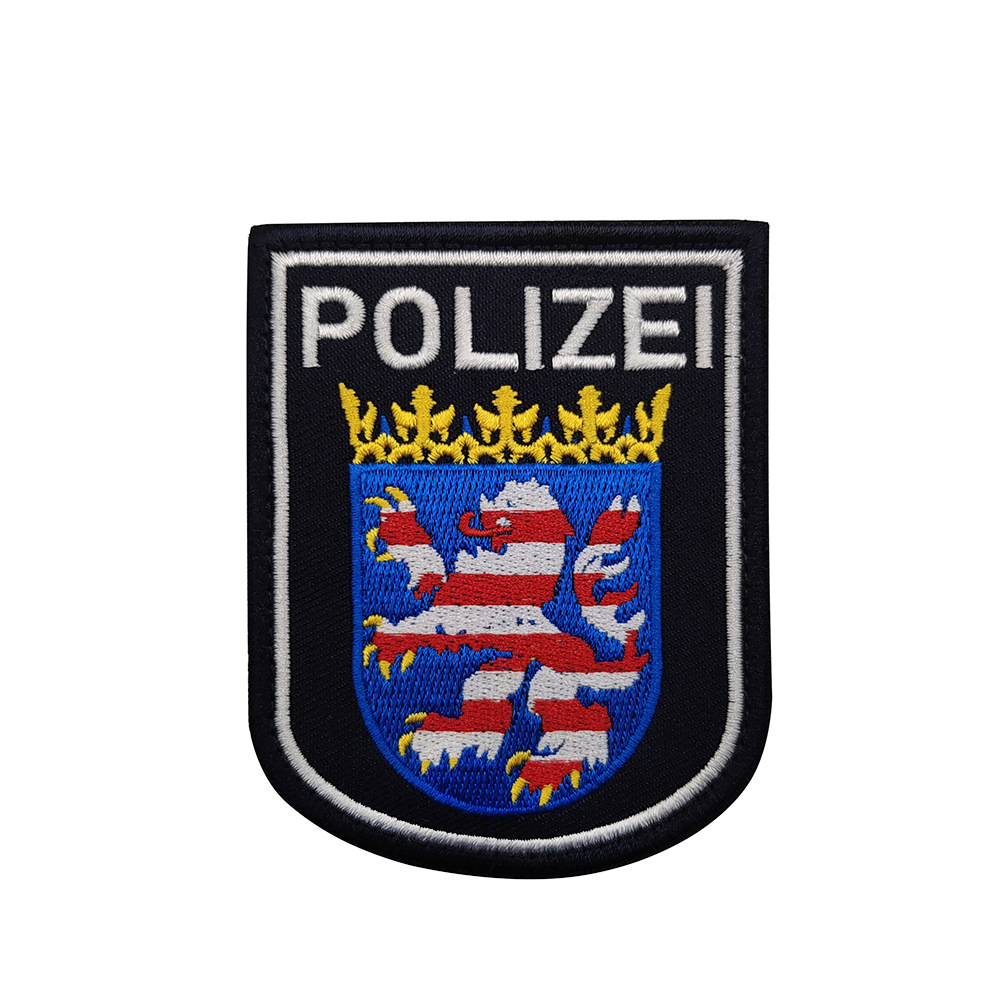 POLIZEI德意志臂章 德国刺绣魔术贴徽章彩虹六号士气章战术背包贴 - 图3