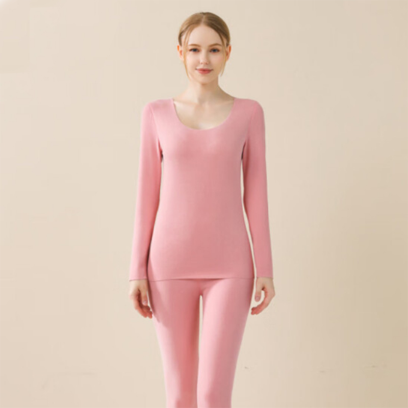 秋衣秋裤女士套装德绒保暖内衣女薄款打底上衣吸湿发热美肤衣_锦棉印象IMP_女士内衣/男士内衣/家居服-第2张图片-提都小院