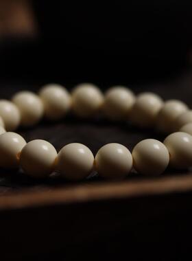 鹿角情侣男生手链女生轻奢小众精致佛珠手串文玩猛犸雕刻顺白单圈