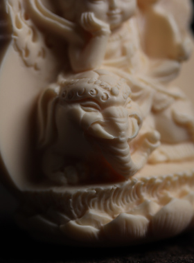 1号Q版普贤鹿角雕刻轻奢小众项链男高级感毛衣项链女生新款潮绳