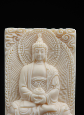 21阿弥陀佛鹿角雕刻轻奢小众项链男高级项链女生新款潮绳百搭吊坠