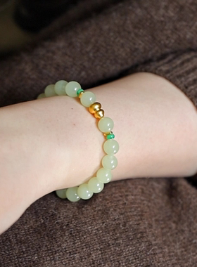 SUMOJEWEL《蜂蜜水》新中式复古文艺清新小众和田玉福禄手串