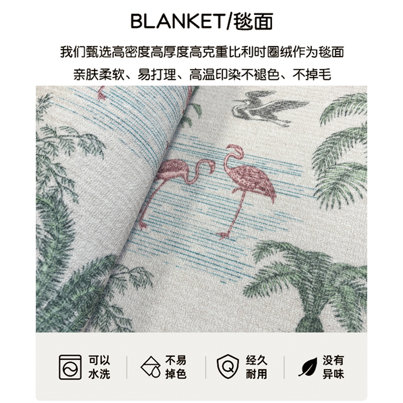 客厅地毯法式新款轻奢高级感家用地垫大面积全铺圆形卧室床边脚垫